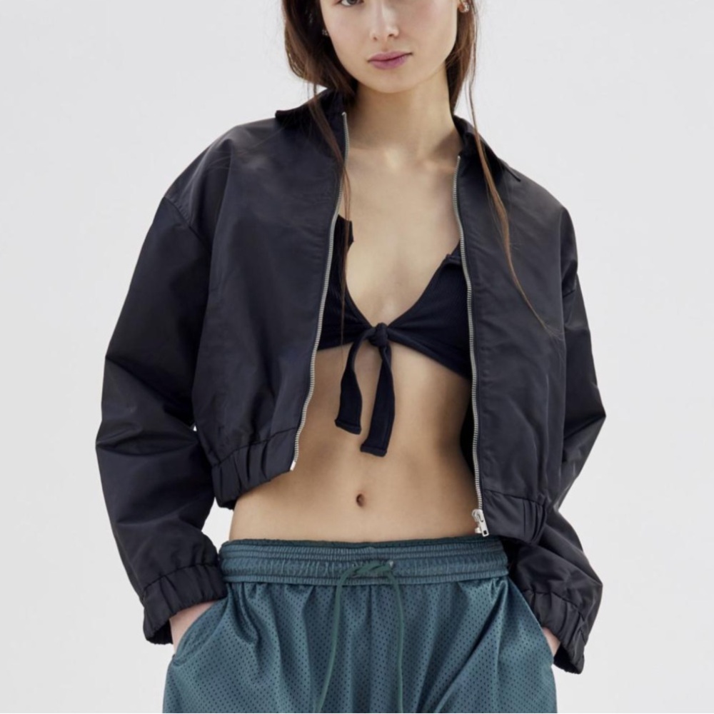 Urban Outfitters Kyle Black Bomber Jacket